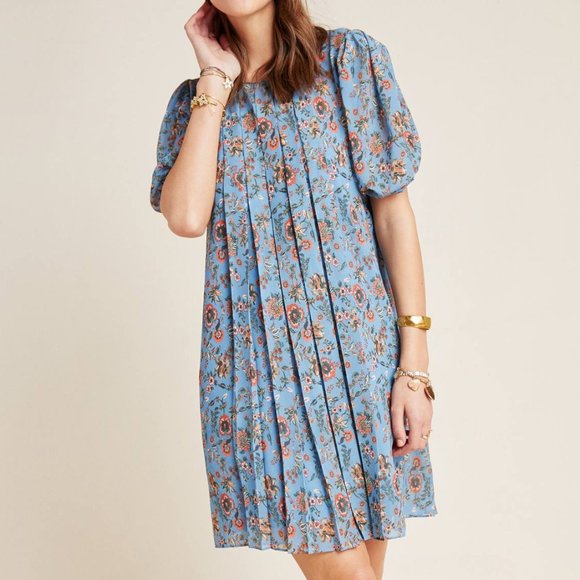 Anthro Sachin & Babi Marina Pleated Swing Dress - Picture 1 of 5